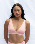 Plunge bra blush pink wireless 