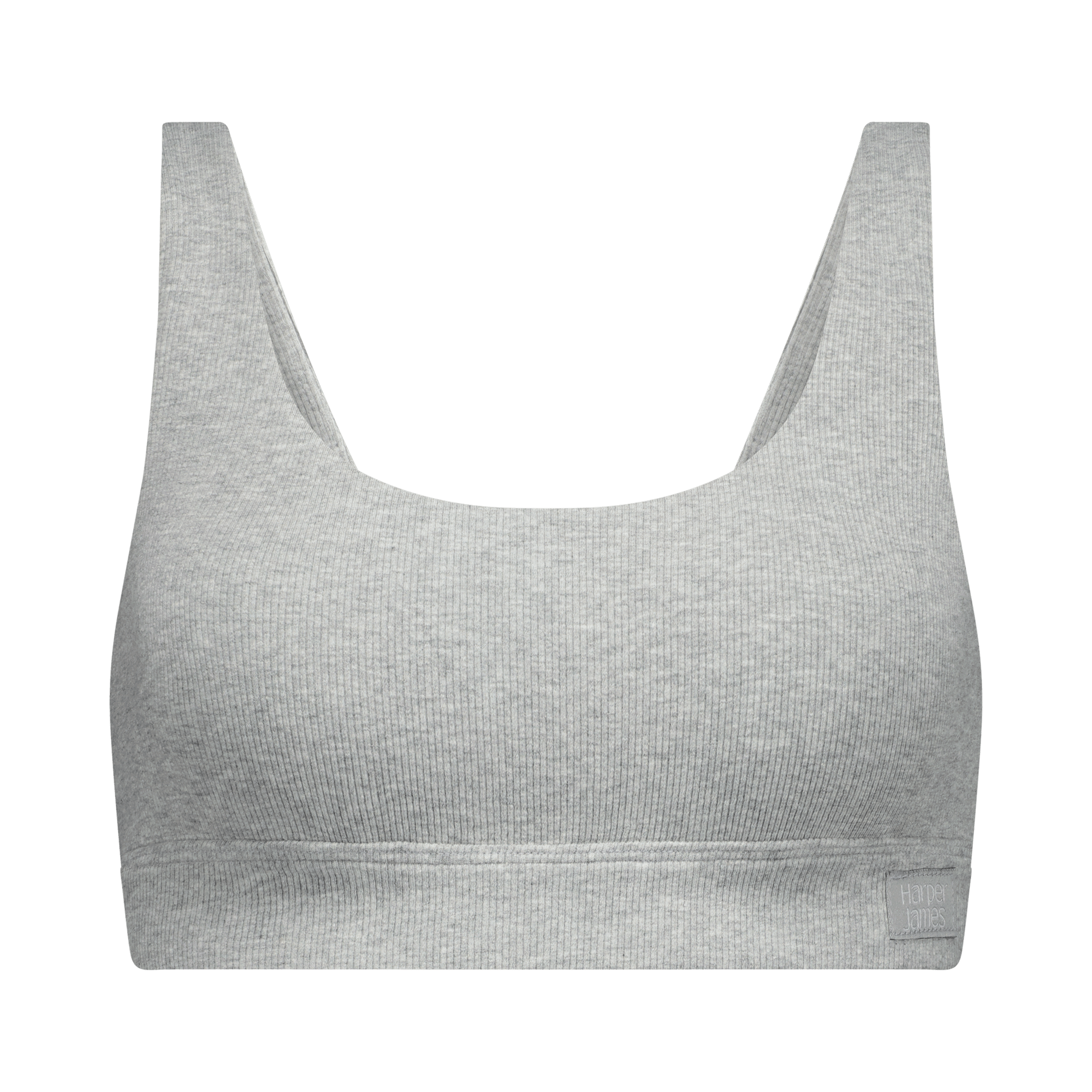 Scoop bra wireless Grey Marle_Front