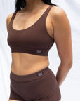 Wireless Bra Coffee Everyday Crop Bra