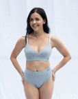 crossover wireless marle grey bra + everyday brief